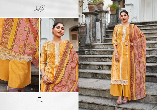 Charizma By Levisha Printed Cotton Dress Material Wholesale Market In Surat
